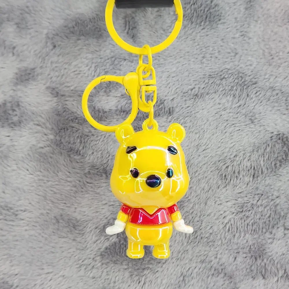 *NEW* Disney's Winnie the Pooh 3D Figure Keychain Bag Charm Iridescent Colors
